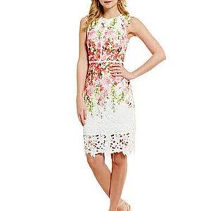 Antonio Melani Jolene Printed Chemical Lace Dress.  SZ 12
